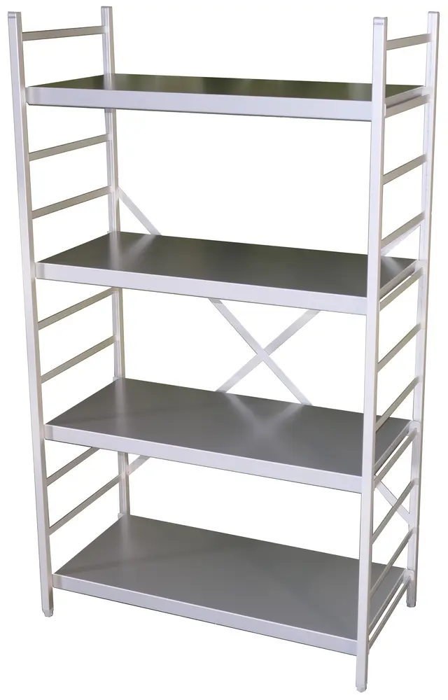 Aluminiumsreoler med 4 hyller 150x60x180 cm