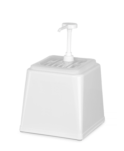 Saus dispenser med pumpe, hvit Kapasitet 2,5 liter