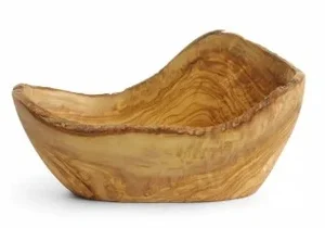 Skål, dekorativ oliventre 265x145x110 mm