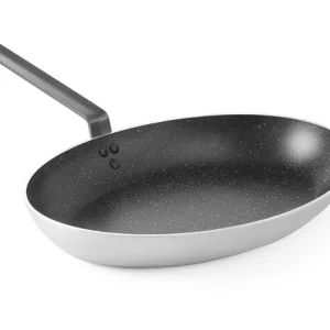 Stekepanne til fisk, oval 280x400x55 mm