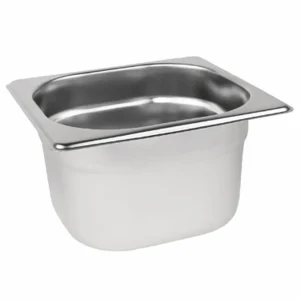 1/6 GN kantine 304 rustfritt stål 176x162x 100 mm