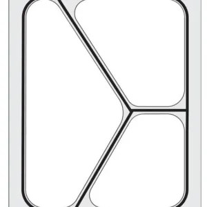 Ramme tredelt beholder 227x178 mm Til forseglingsmaskin 330005