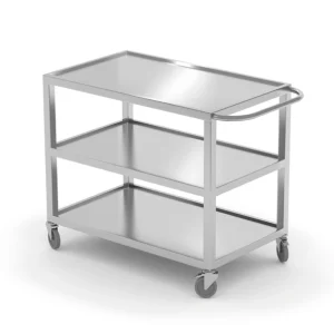 Trillebord, ekstra solid Med fire hjul og tre hyller
