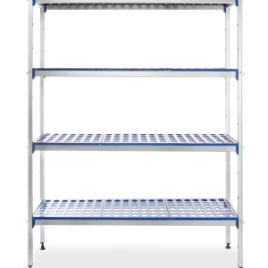 Reol for oppbevaring av utstyr, 4 hyller Aluminium
