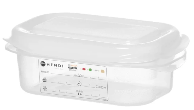 Kantine 1/9 GN med lokk, PP 65 mm